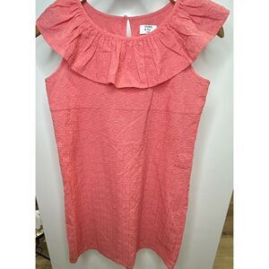 Crown & Ivy Girls Size 14 Embroidered Summer Ruffle Pom Pom Trim‎ Dress